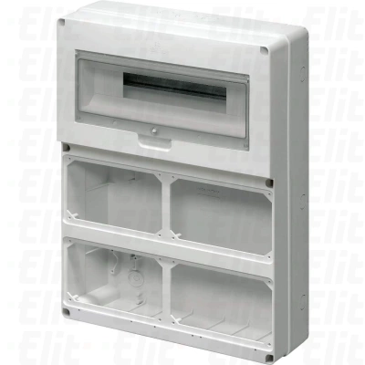 Pusta tablica na 8 gniazd - 19 mod. for 4 orizzontal interlocked sockets with fuse holder