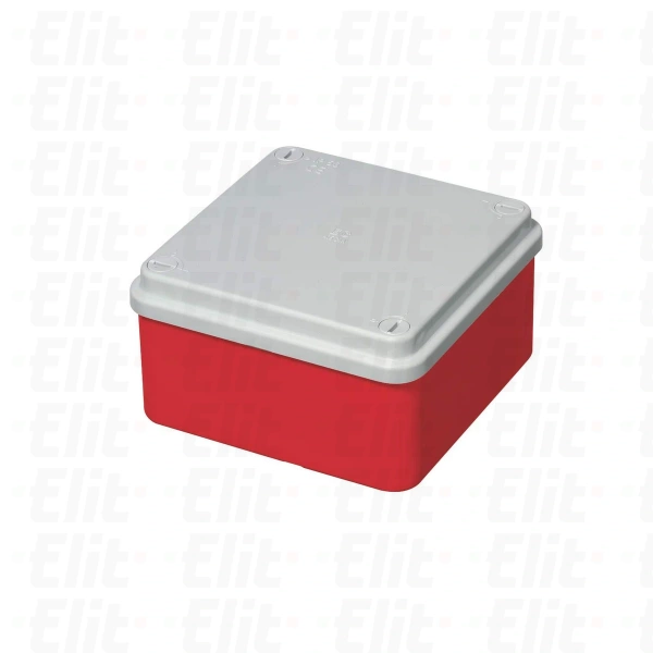 Puszka n/t herm. samogasnąca V0 - 960stC 105x105x55 czerwona śruby 1/4 obrotu