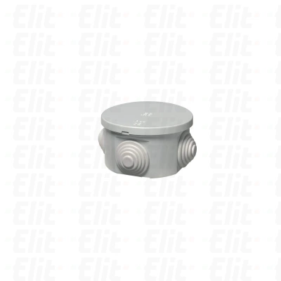 Puszka samogasnąca n/t 4-wylotowa z dławnicami herm.IP44 GWT 960°C szara PV fi 65x35