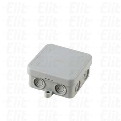 Puszka bezhalogenowa n/t 7 wylotów 8-14mm peszel fi16  herm.IP55 szara PV UV 65x65x32