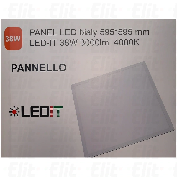 Oprawa wstropowa PANELLO Panel LED biały 595x595 mm LEDIT 38W 3000lm 4000K 35.000h IP20