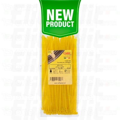 Opaski zaciskowe 290x4,8 żółte COBRA /100szt./