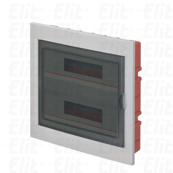 Rozdzielnica modułowa 2x18 podtynkowa IP40 drzwi transp. IP40 szara