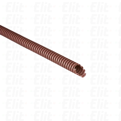 Rura karbowana 750N brązowa samogasnąca -5C° +60C° PV UV IK07 fi 25 /50m/