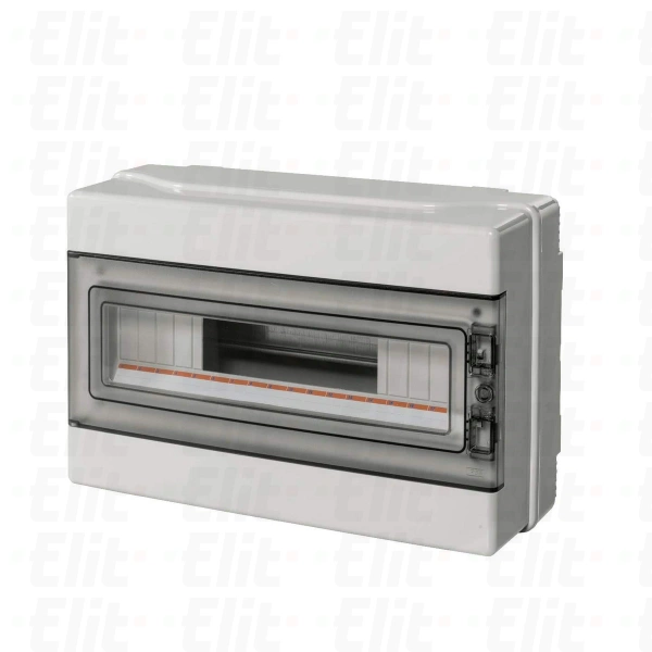 Rozdzielnica modułowa 1x18 n/t bezhalogenowa drzwi transp.IP65 szara 1000V AC 1500V DC PV UV 290x390x140