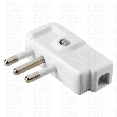 10A 2P+E 250V 90° WTYCZKA-BIAŁY
