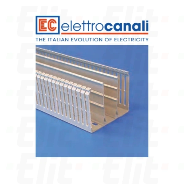 Korytko grzebieniowe samogasnące 4/6/4 25x25 szare RAL 7030 z pokrywą PV UV /2m/ (100m opak.)