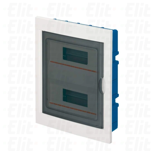 Rozdzielnica modułowa 2x12 podtynkowa do ścianek karton-gips IP40 drzwi transp. IP40 biała