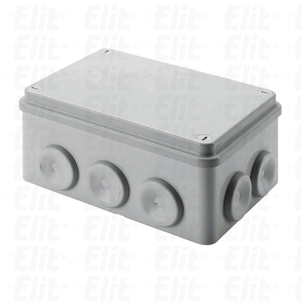 Puszka n/t herm. 155x110x70 z bezpośrednim wlotem szara IP55 śruby 1/4 obrotu