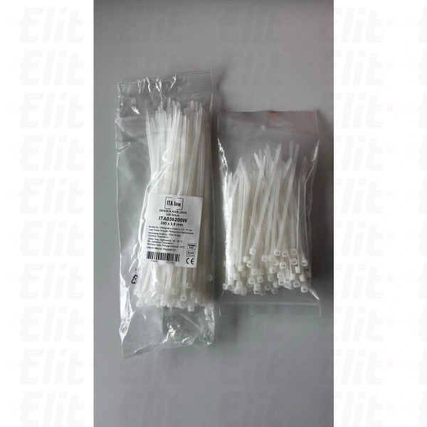 Opaska kablowa 290x4,8 biała /100szt./