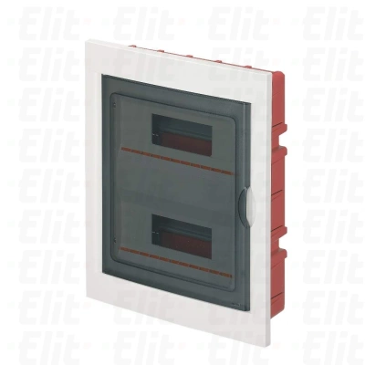 Rozdzielnica modułowa 2x12 podtynkowa IP40 drzwi transp. IP40 biała