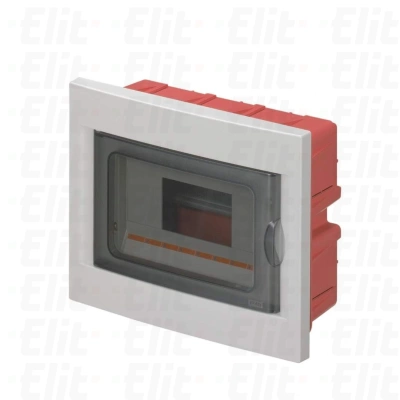 Rozdzielnica modułowa 1x8 podtynkowa IP40 drzwi transp. IP40 szara