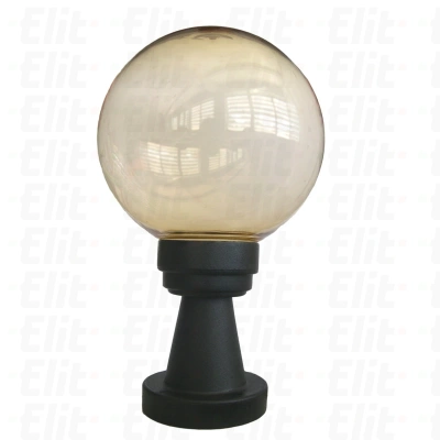 Lampa ogrodowa słupek niski kula fi 20 cm E27 TOWER transparentna