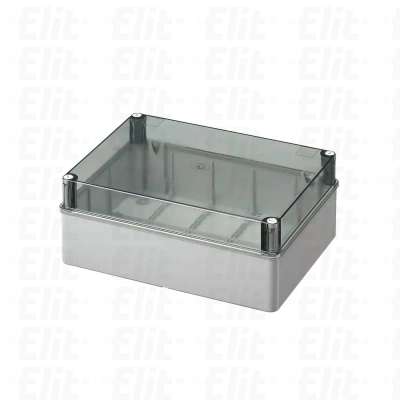 Puszka n/t herm.300x220x120 szara IP56 pokrywa transparentna EC420C8