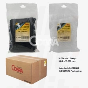 Opaski zaciskowe 530x4.8 białe COBRA /100szt./