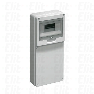 Pusta tablica na 4 gniazda - 8 mod. bez otworów szara