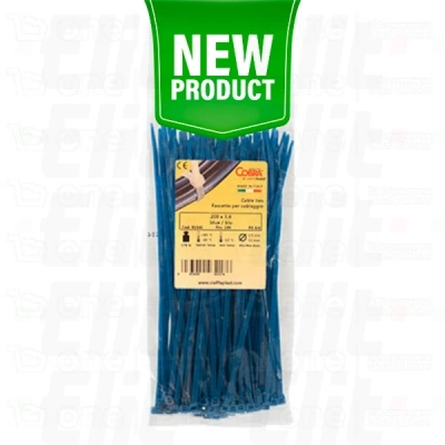 Opaski zaciskowe 290x4,8 niebieskie COBRA /100szt./