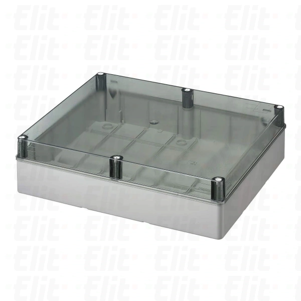 Puszka n/t herm.460x380x120 szara IP56 pokrywa transparentna EC420C10