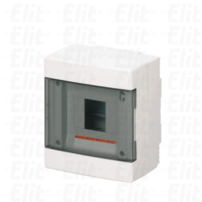 Rozdzielnica modułowa 1x4 natynkowa drzwi transp. IP40 biała