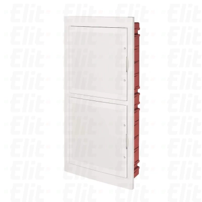 Rozdzielnica modułowa 4x18 podtynkowa drzwi transp. seria 630B IP40 430x410x80 szyna N+PE szara EC63036CE