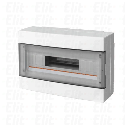 Rozdzielnica modułowa 1x18 natynkowa drzwi transp. IP40 biała