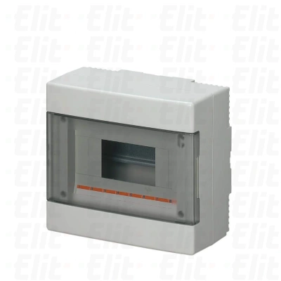 Rozdzielnica modułowa 1x8 natynkowa drzwi transp. IP40 szara