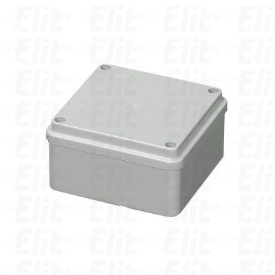 Puszka bezhalogenowa n/t gładka z pokrywą herm.IP56 120°C Poliwęglan szara PV 100x100x50