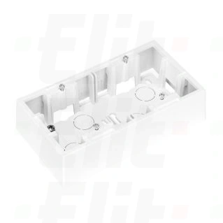 Puszka natynkowa 2-krotna, biała, Dahlia