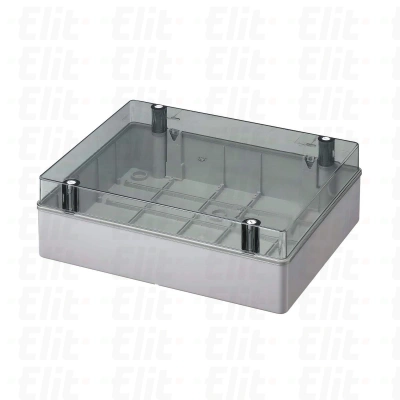 Puszka n/t herm.380x300x120 szara IP56 pokrywa transparentna EC420C9