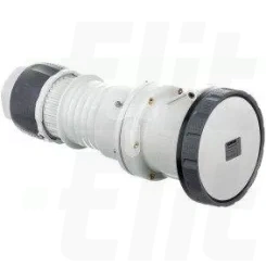 Gniazdo przenośne 4P 125A 500V czarne IP67 7H PC z nasuwką pilotażową