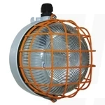 Oprawa ATEX strefa 22 E27 28 W IP 65 Obudowa Alum. Okrągła szara -20+40C 200x182 mm