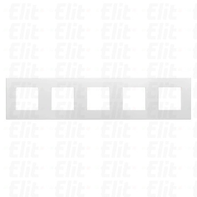 Ramka 5-krotna, biała, Dahlia