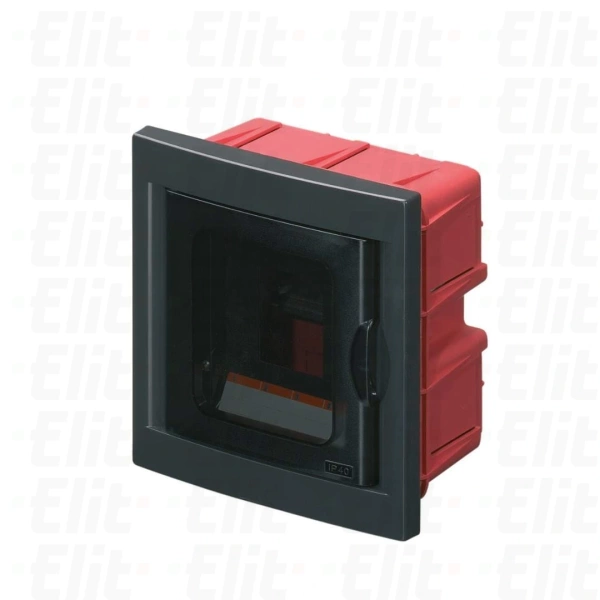 Rozdzielnica modułowa 1x4 podtynkowa IP40 drzwi czarne IP40 biała