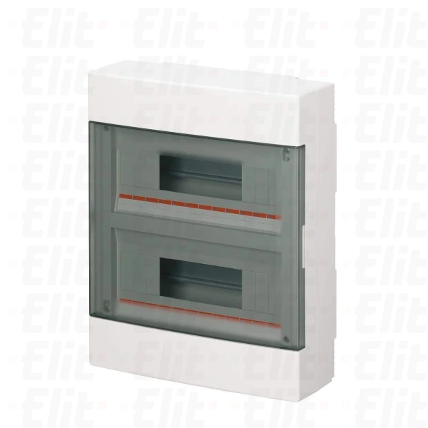 Rozdzielnica modułowa 2x12 natynkowa drzwi transp. IP40 biała