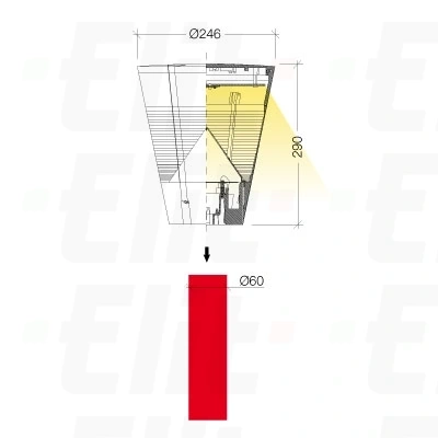 Oprawa parkowa ogrodowa E27 CHONE czarna na słupek MARECO IP54