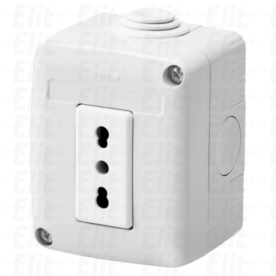 GNIAZDO 2P+E 16A PODWÓJNY AMP STANDARD WŁOS.IP40