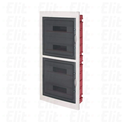 Rozdzielnica modułowa 4x18 podtynkowa IP40 drzwi transp. IP40 biała