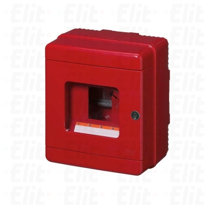 Szafka do wyłącznika ppoż 1x4 natynkowa czerwona EC64004