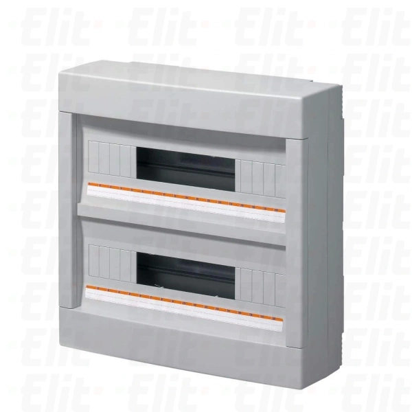 Rozdzielnica modułowa 2x18 natynkowa bez drzwi IP40 szara