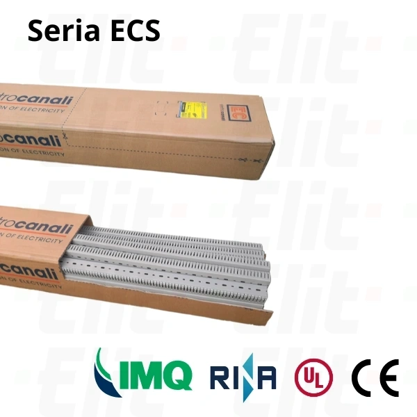 Korytko grzebieniowe samogasnące 4/6/4 120x40 szare RAL 7030 z pokrywą PV UV /2m/ (24m opak.)
