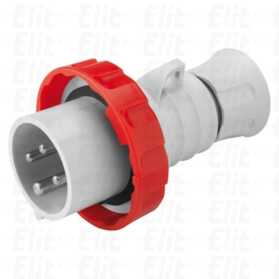 Wtyczka przenośna 4P 16A 400V czerwona IP66/IP67/IP68/IP69 6H IEC 309 HP GW60030H