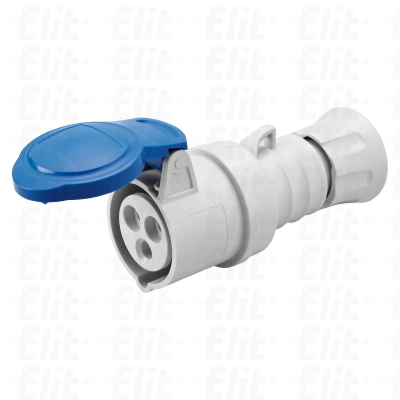 Gniazdo przenośne 3P 32A 230V niebieskie IP44 6H IEC 309 HP GW62015H