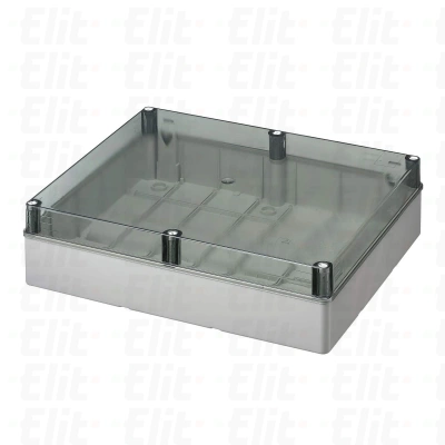 Puszka n/t herm.460x380x120 szara IP56 pokrywa transparentna EC420C10