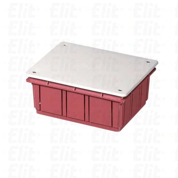 Puszka podtynkowa z białą pokrywą oraz osłoną 160x130x70 ze śrubami