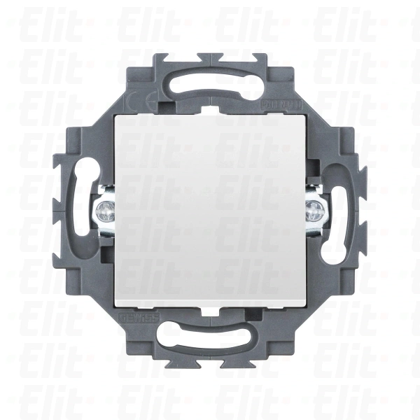 Przycisk dzwonkowy 1P 10 AX , samozaciski, biały, Dahlia