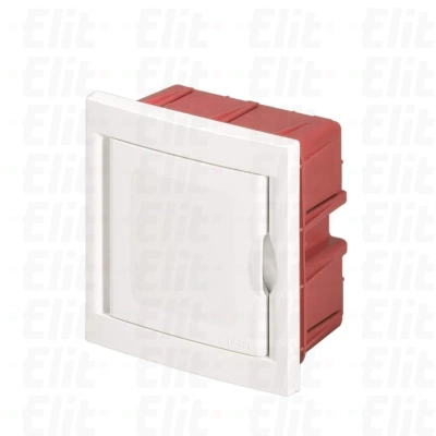 Rozdzielnica modułowa 1x4 podtynkowa drzwi transp. seria 630B IP40 154x160x80 szyna N+PE szara