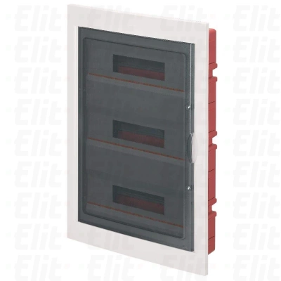 Rozdzielnica modułowa 3x18 podtynkowa IP40 drzwi transp. IP40 biała
