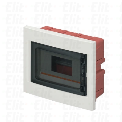 Rozdzielnica modułowa 1x8 podtynkowa IP40 drzwi transp. IP40 biała