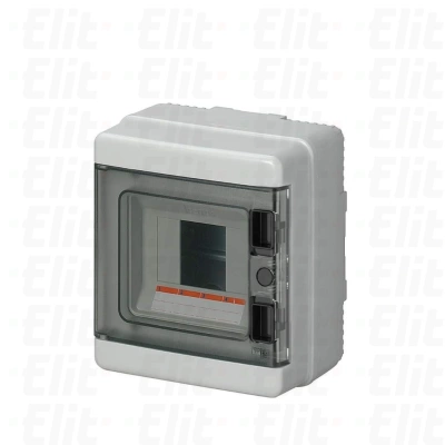 Rozdzielnica modułowa 1x4 n/t bezhalogenowa drzwi transp.IP65 szara 1000V AC 1500V DC PV UV 150x170x100