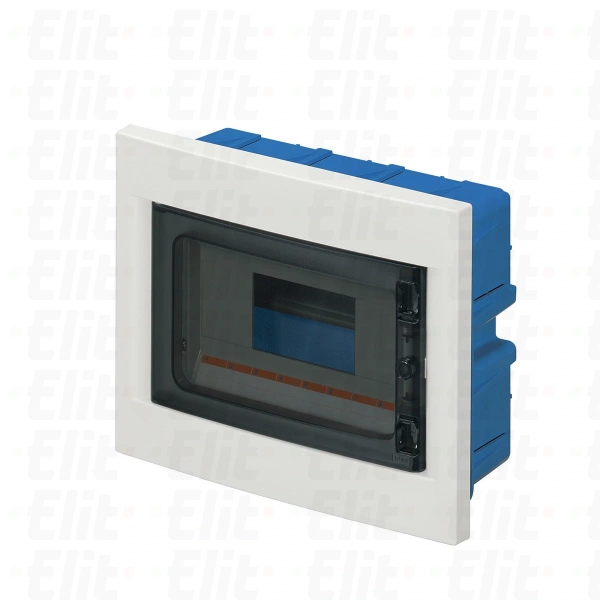 Rozdzielnica modułowa 1x8 podtynkowa do ścianek karton-gips IP40 drzwi transp. IP40 biała